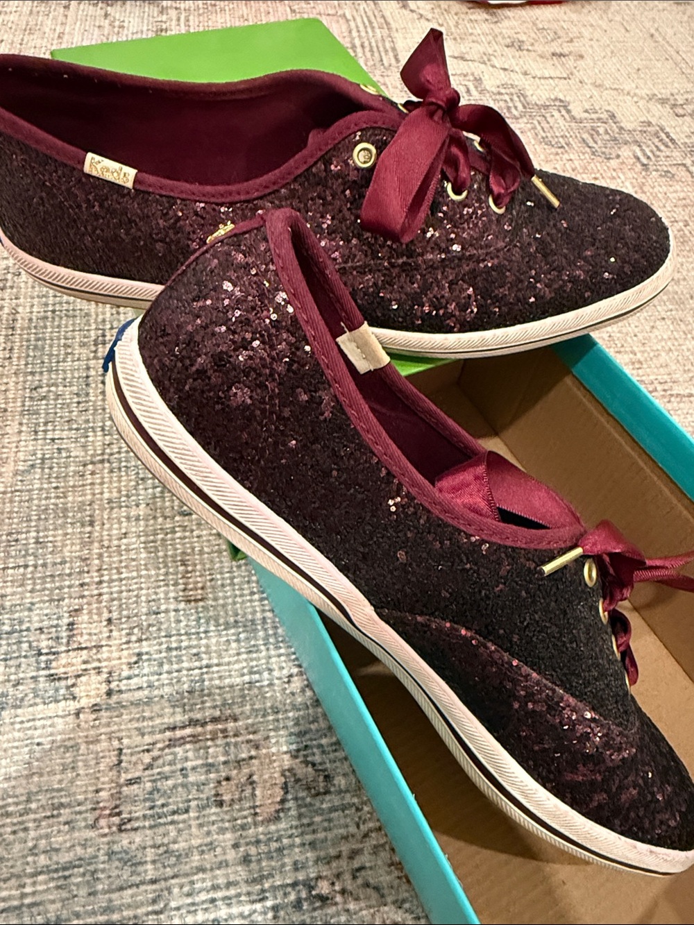 Keds Women's Wine Sequin Sneakers